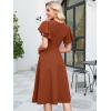 image:imageANRABESS Womens Cocktail Dress Semi Formal Wedding Guest Wrap Midi Dresses Summer Western A Line High Low Ruffled DressBurnt Orange