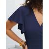 image:imageANRABESS Womens Cocktail Dress Semi Formal Wedding Guest Wrap Midi Dresses Summer Western A Line High Low Ruffled DressDark Blue