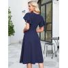image:imageANRABESS Womens Cocktail Dress Semi Formal Wedding Guest Wrap Midi Dresses Summer Western A Line High Low Ruffled DressDark Blue