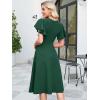 image:imageANRABESS Womens Cocktail Dress Semi Formal Wedding Guest Wrap Midi Dresses Summer Western A Line High Low Ruffled DressDark Green