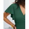 image:imageANRABESS Womens Cocktail Dress Semi Formal Wedding Guest Wrap Midi Dresses Summer Western A Line High Low Ruffled DressDark Green