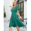 image:imageANRABESS Womens Cocktail Dress Semi Formal Wedding Guest Wrap Midi Dresses Summer Western A Line High Low Ruffled DressLake