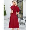 image:imageANRABESS Womens Cocktail Dress Semi Formal Wedding Guest Wrap Midi Dresses Summer Western A Line High Low Ruffled DressRed