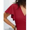 image:imageANRABESS Womens Cocktail Dress Semi Formal Wedding Guest Wrap Midi Dresses Summer Western A Line High Low Ruffled DressRed