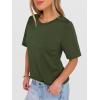 image:imageANRABESS Womens Half Sleeve Tops Summer Basic Tee Crew Neck Casual Soft WrinkleFree Fabric TShirts 2026 Trendy ClothesArmy Green