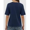 image:imageANRABESS Womens Half Sleeve Tops Summer Basic Tee Crew Neck Casual Soft WrinkleFree Fabric TShirts 2026 Trendy ClothesNavy Blue
