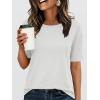 image:imageANRABESS Womens Half Sleeve Tops Summer Basic Tee Crew Neck Casual Soft WrinkleFree Fabric TShirts 2026 Trendy ClothesWhite