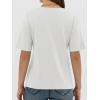 image:imageANRABESS Womens Half Sleeve Tops Summer Basic Tee Crew Neck Casual Soft WrinkleFree Fabric TShirts 2026 Trendy ClothesWhite