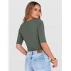 image:imageANRABESS Womens Half Sleeve Tops Summer Slim Fitted Henley Shirts 2026 Spring Basic Tees Dressy Casual Blouses Cute T ShirtArmy Green