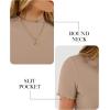 image:imageANRABESS Womens Lettuce Trim Mock Neck Short Sleeve Tops Casual Ribbed Knit Slim Fit Tee Shirt Spring Layer Vacation OutfitsKhaki