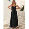 image:imageANRABESS Womens Maxi Dress 2026 Summer Casual Sleeveless Spaghetti Strap Boho Sundress Flowy Tiered Beach Vacation Long DressBlack