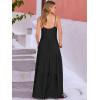 image:imageANRABESS Womens Maxi Dress 2026 Summer Casual Sleeveless Spaghetti Strap Boho Sundress Flowy Tiered Beach Vacation Long DressBlack