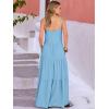 image:imageANRABESS Womens Maxi Dress 2026 Summer Casual Sleeveless Spaghetti Strap Boho Sundress Flowy Tiered Beach Vacation Long DressBright Blue