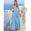 image:imageANRABESS Womens Maxi Dress 2026 Summer Casual Sleeveless Spaghetti Strap Boho Sundress Flowy Tiered Beach Vacation Long DressBright Blue