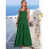 image:imageANRABESS Womens Maxi Dress 2026 Summer Casual Sleeveless Spaghetti Strap Boho Sundress Flowy Tiered Beach Vacation Long DressForest Green