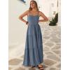 image:imageANRABESS Womens Maxi Dress 2026 Summer Casual Sleeveless Spaghetti Strap Boho Sundress Flowy Tiered Beach Vacation Long DressGrey Blue