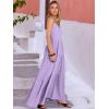 image:imageANRABESS Womens Maxi Dress 2026 Summer Casual Sleeveless Spaghetti Strap Boho Sundress Flowy Tiered Beach Vacation Long DressLight Purple