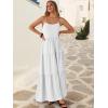 image:imageANRABESS Womens Maxi Dress 2026 Summer Casual Sleeveless Spaghetti Strap Boho Sundress Flowy Tiered Beach Vacation Long DressWhite