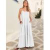image:imageANRABESS Womens Maxi Dress 2026 Summer Casual Sleeveless Spaghetti Strap Boho Sundress Flowy Tiered Beach Vacation Long DressWhite