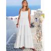 image:imageANRABESS Womens Maxi Dress 2026 Summer Casual Sleeveless Spaghetti Strap Boho Sundress Flowy Tiered Beach Vacation Long DressWhite