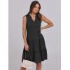image:imageANRABESS Womens Mini Dresses Sleeveless V Neck Tiered Swing Going Out Beach Vacation Sundress 2026 Summer Casual OutfitsBlack