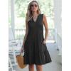 image:imageANRABESS Womens Mini Dresses Sleeveless V Neck Tiered Swing Going Out Beach Vacation Sundress 2026 Summer Casual OutfitsBlack