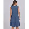 image:imageANRABESS Womens Mini Dresses Sleeveless V Neck Tiered Swing Going Out Beach Vacation Sundress 2026 Summer Casual OutfitsBlue