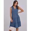 image:imageANRABESS Womens Mini Dresses Sleeveless V Neck Tiered Swing Going Out Beach Vacation Sundress 2026 Summer Casual OutfitsBlue