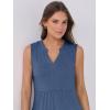 image:imageANRABESS Womens Mini Dresses Sleeveless V Neck Tiered Swing Going Out Beach Vacation Sundress 2026 Summer Casual OutfitsBlue