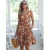 image:imageANRABESS Womens Mini Dresses Sleeveless V Neck Tiered Swing Going Out Beach Vacation Sundress 2026 Summer Casual OutfitsGradient Orange Floral