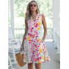 image:imageANRABESS Womens Mini Dresses Sleeveless V Neck Tiered Swing Going Out Beach Vacation Sundress 2026 Summer Casual OutfitsMulticolor Floral