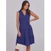 image:imageANRABESS Womens Mini Dresses Sleeveless V Neck Tiered Swing Going Out Beach Vacation Sundress 2026 Summer Casual OutfitsNavy Blue