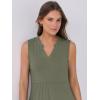 image:imageANRABESS Womens Mini Dresses Sleeveless V Neck Tiered Swing Going Out Beach Vacation Sundress 2026 Summer Casual OutfitsOlive