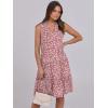 image:imageANRABESS Womens Mini Dresses Sleeveless V Neck Tiered Swing Going Out Beach Vacation Sundress 2026 Summer Casual OutfitsPink Dot Floral