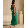 image:imageANRABESS Womens One Shoulder Formal Midi Dresses 2026 Summer Wrap High Slit Beach Wedding Guest Party Cocktail Maxi DressDeep Green