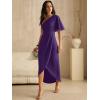 image:imageANRABESS Womens One Shoulder Formal Midi Dresses 2026 Summer Wrap High Slit Beach Wedding Guest Party Cocktail Maxi DressDeep Purple