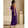 image:imageANRABESS Womens One Shoulder Formal Midi Dresses 2026 Summer Wrap High Slit Beach Wedding Guest Party Cocktail Maxi DressDeep Purple