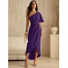 image:imageANRABESS Womens One Shoulder Formal Midi Dresses 2026 Summer Wrap High Slit Beach Wedding Guest Party Cocktail Maxi DressDeep Purple