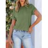 image:imageANRABESS Womens Short Sleeve Crewneck Shirts Ribbed Knit High Low Hem T Shirt 2026 Summer Spring Casual Tops Trendy ClothesArmy Green