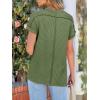 image:imageANRABESS Womens Short Sleeve Crewneck Shirts Ribbed Knit High Low Hem T Shirt 2026 Summer Spring Casual Tops Trendy ClothesArmy Green