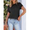 image:imageANRABESS Womens Short Sleeve Crewneck Shirts Ribbed Knit High Low Hem T Shirt 2026 Summer Spring Casual Tops Trendy ClothesBlack