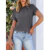 image:imageANRABESS Womens Short Sleeve Crewneck Shirts Ribbed Knit High Low Hem T Shirt 2026 Summer Spring Casual Tops Trendy ClothesBlack Grey