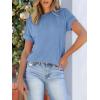 image:imageANRABESS Womens Short Sleeve Crewneck Shirts Ribbed Knit High Low Hem T Shirt 2026 Summer Spring Casual Tops Trendy ClothesBlue
