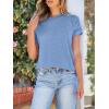 image:imageANRABESS Womens Short Sleeve Crewneck Shirts Ribbed Knit High Low Hem T Shirt 2026 Summer Spring Casual Tops Trendy ClothesBlue