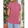 image:imageANRABESS Womens Short Sleeve Crewneck Shirts Ribbed Knit High Low Hem T Shirt 2026 Summer Spring Casual Tops Trendy ClothesCoral Pink