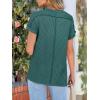 image:imageANRABESS Womens Short Sleeve Crewneck Shirts Ribbed Knit High Low Hem T Shirt 2026 Summer Spring Casual Tops Trendy ClothesDeep Green