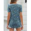 image:imageANRABESS Womens Short Sleeve Shirts Eyelet V Neck Tops Summer Business Casual Clothes 2026 Work Office TShirtsBlue White Green Floral