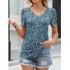image:imageANRABESS Womens Short Sleeve Shirts Eyelet V Neck Tops Summer Business Casual Clothes 2026 Work Office TShirtsBlue White Green Floral