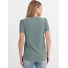 image:imageANRABESS Womens Short Sleeve Shirts Eyelet V Neck Tops Summer Business Casual Clothes 2026 Work Office TShirtsSage Green