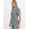image:imageANRABESS Womens Short Sleeve Shirts Eyelet V Neck Tops Summer Business Casual Clothes 2026 Work Office TShirtsSage Green